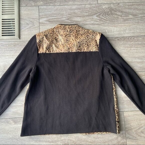 TanJay  Leopard Print Knitted Full Zip Jacket - Picture 13 of 15